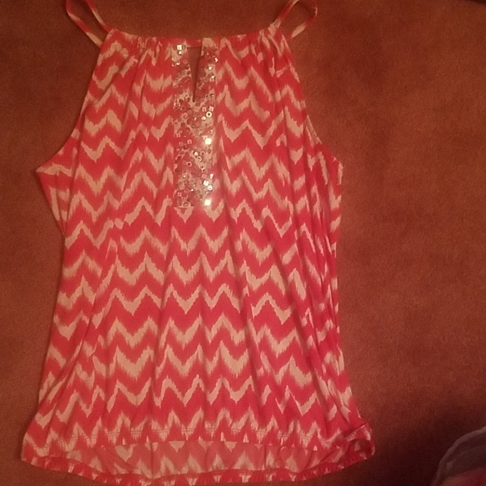 Inc embellished spaghetti strap top